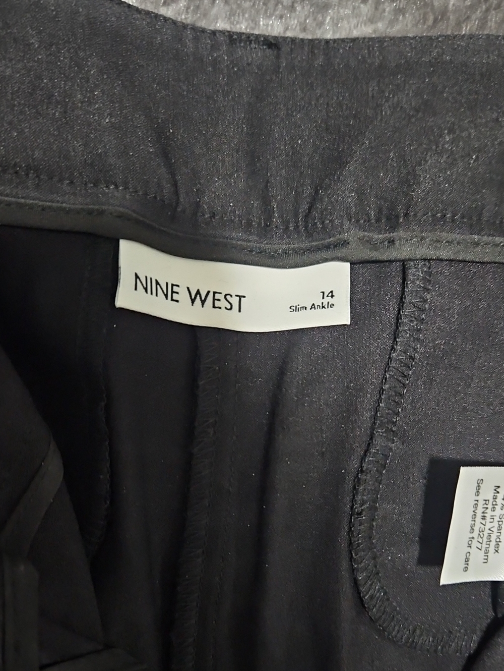 Nine West Black Slim Ankle Trousers